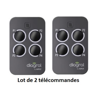 LOT DE 2 Télécommandes DIAGRAL_787011_DIAG44MCX_FAAC_DIAG-4