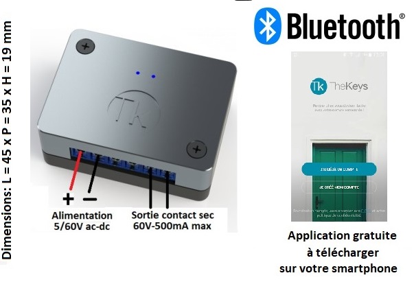 Récepteur Bluetooth pour  commande par SMARTPHONE